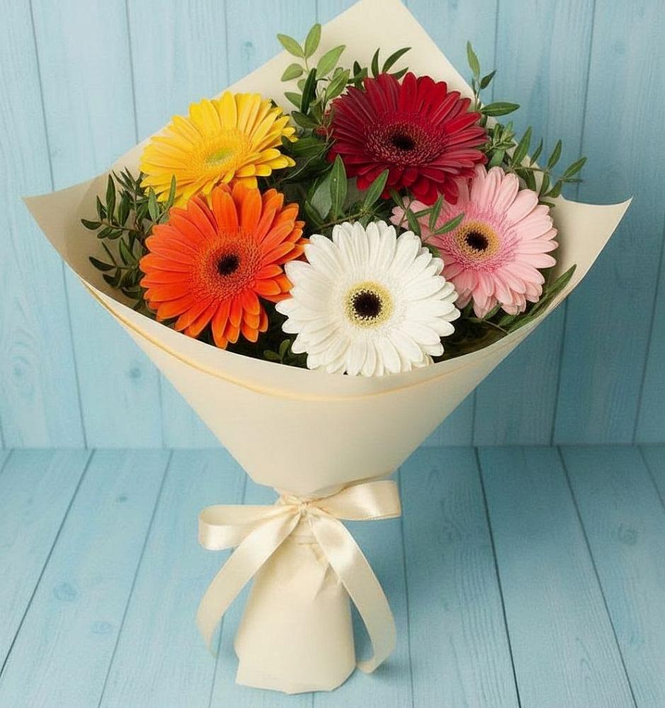 Букет цветов из: Герберы в Никольский