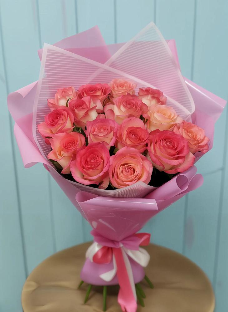 Букет 15 Розовых роз Равель в Никольский