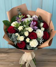 Букет цветов из:  Розы и Альстромерии #REPLACE_PRED# Никольский