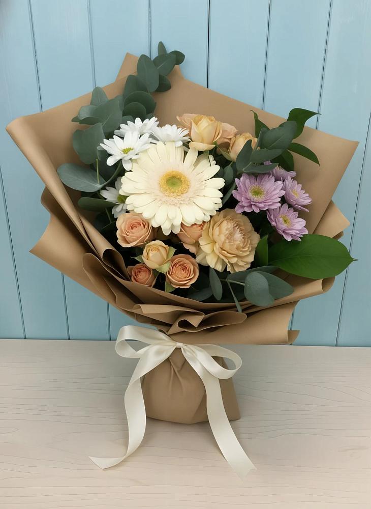 Букет цветов из: Герберы и Хризантемы в Никольский