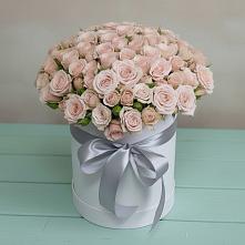 Цветочная композиция из Розы в шляпной коробке #REPLACE_PRED# Никольский