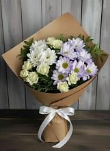 Букет цветов из:  Хризантемы и Розы в Никольский