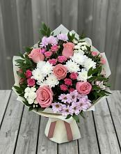 Букет цветов из:  Альстромерии, Гвоздики, Розы и Хризантемы #REPLACE_PRED# Никольский