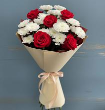 Букет цветов из:  Розы и Хризантемы в Никольский