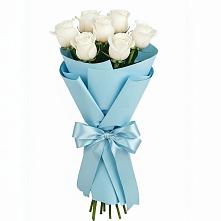 Букет 7 белых роз Проуд в Никольский