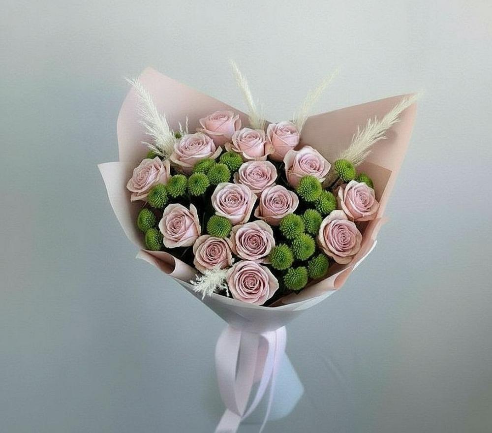 Букет цветов из: Розы и Хризантемы в Никольский