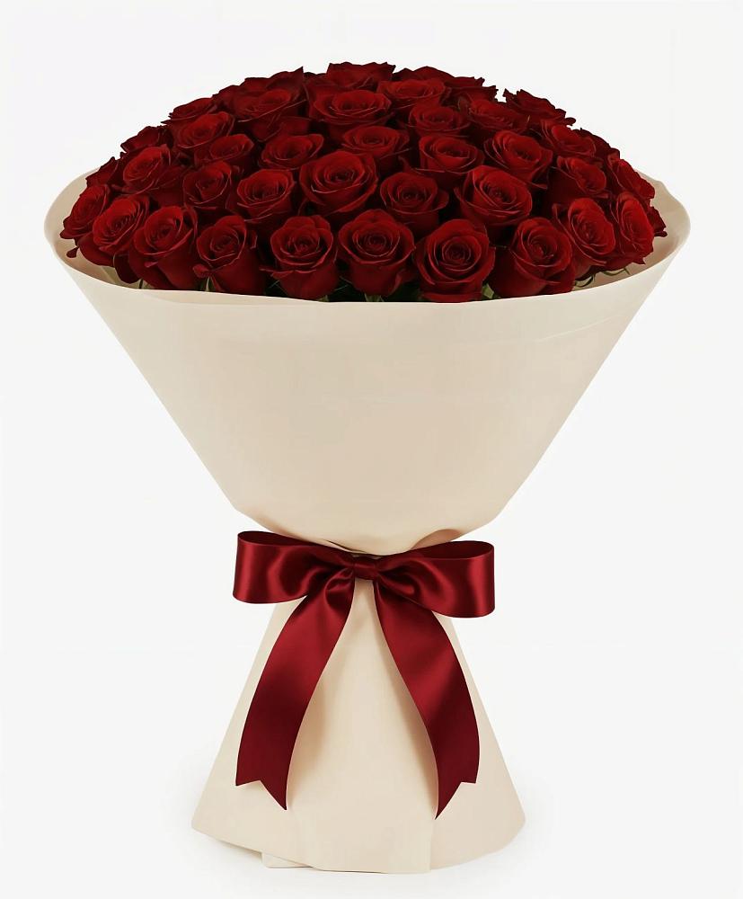 Букет 101 Бордовая роза Блэк Бакарра в Никольский